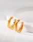 Fashion Gold Copper Gold Plated Multilayer C-shaped Earrings