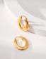 Fashion Gold Solid Copper Geometric Round Earrings