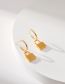 Fashion Gold Brass Gold Plated Glossy Lock Earrings