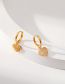 Fashion Gold Brass Gold Plated Diamond Heart Earrings