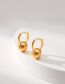 Fashion Gold Gold Plated Brass Transfer Bead Earrings