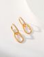Fashion Gold Copper Gold Plated Zirconium Hoop Cutout Earrings