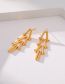 Fashion Gold Pure Copper Geometric Long Cylindrical Earrings