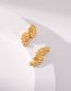 Fashion Gold Copper Gold Plated Twist Thread Stud Earrings