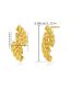 Fashion Gold Copper Gold Plated Twist Thread Stud Earrings