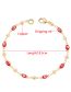 Fashion Red Copper Gold Plated Oil Eye Bracelet