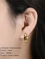 Fashion Gold Stainless Steel Bamboo Round Earrings