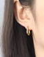 Fashion 20mm Gold Stainless Steel U-shaped Earrings