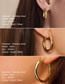 Fashion 24mm Gold Titanium Steel Geometric Round Earrings