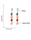 Fashion Color Alloy Set Oval Diamond Earrings