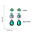 Fashion Green Alloy Diamond Drop Drop Square Drop Earrings