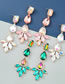 Fashion Ab Color Alloy Diamond Drop Drop Square Drop Earrings