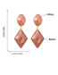 Fashion Brown Alloy Resin Diamond Stud Earrings