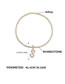 Fashion Gold Alloy Diamond Claw Chain Letter Necklace