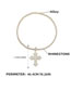 Fashion Gold Alloy Diamond Claw Chain Cross Concealed Buckle Necklace