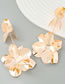 Fashion Gold Alloy Floral Geometric Stud Earrings