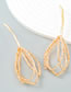 Fashion Gold Alloy Geometric Floral Earrings
