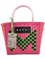 Fashion Color Five Straw Large Capacity Tote