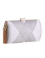 Fashion Apricot Alloy Crinkled Satin Woven Fringe Clutch