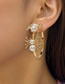 Fashion Gold Alloy Pearl Spider Earrings