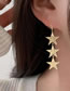 Fashion Gold Alloy Pentagram Earrings