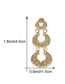 Fashion Gold Metal Geometric Cutout Earrings
