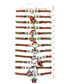 Fashion Color Geometric Cord Braided Snowman Gift Box Santa Socks Bracelet Set