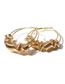 Fashion Gold Metal Wave Hoop Earrings