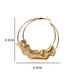 Fashion Gold Metal Wave Hoop Earrings