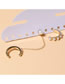 Fashion Gold Alloy Chain Pearl Asymmetric Drop Earrings