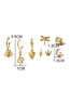Fashion Gold Alloy Dragonfly Spider Snake Panther Head Earring Set