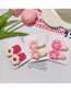 Fashion 2# A Pair Of Rose Red Resin Flower Drop Hair Clip Set