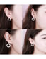 Fashion Triangle Alloy Set Pearl Triangle Stud Earrings