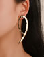 Fashion Rose Gold Alloy Geometric Stud Earrings
