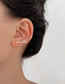 Fashion Silver Alloy Set Zirconium Set Pearl Curved Stud Earrings