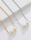 Fashion Gold Faux Pearl Chunky Chain Necklace