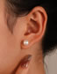 Fashion Silver Geometric Pearl Stud Earrings