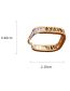 Fashion 7# Ring-gold Metal Diamond Geometric Ring