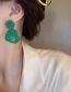 Fashion Ear Buckles - Green Acrylic Triangle Scallop Ear Buckles