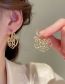 Fashion Ear Buckles - Gold Geometric Cutout Cobweb Flower Stud Earrings