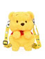 Fashion Webbing Yellow Plush Bear Crossbody Bag