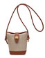 Fashion Brown Straw Lock Large Capacity Crossbody Bag