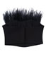 Fashion Black Woven Feather-trimmed Bandeau Top