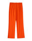 Fashion Orange Woven Straight-leg Flared Trousers