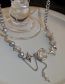 Fashion 10# Necklace-silver Half Face Metal Pearl Beads And Chain Half Face Necklace