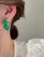 Fashion Green Metal Geometric Ball Earrings