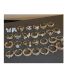 Fashion 12# Ring-golden Chain Metal Diamond Chain Open Ring