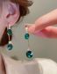 Fashion Ear Buckle - Green (real Gold Plating) Metal Diamond Geometric Drop Earrings