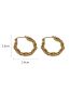 Fashion Ear Buckles - Gold Metal Hoop Chain Earrings