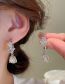 Fashion 15# Ear Buckle - Silver Metal Diamond Heart Stud Earrings